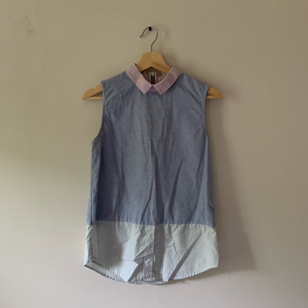Band of Outsiders Sleeveless Collar Top XS 0